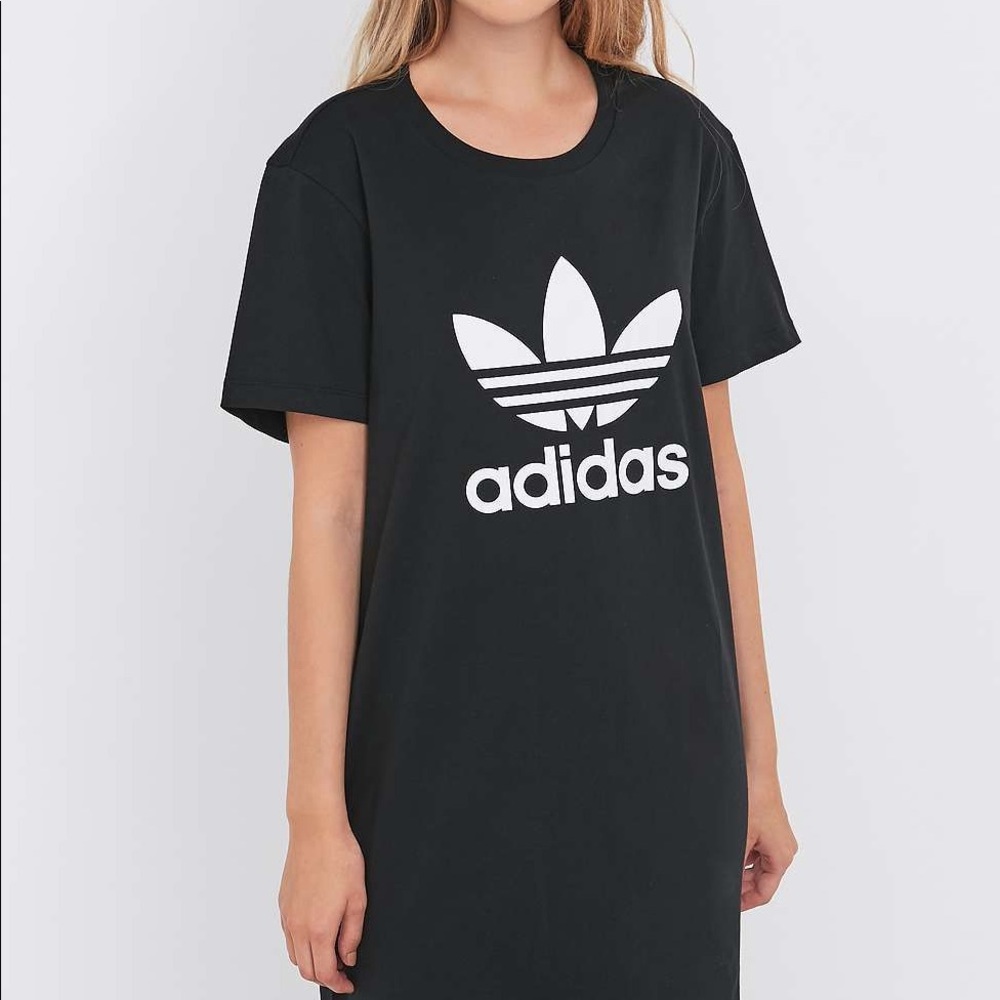 Addias Black White Shirt Dress Sz M